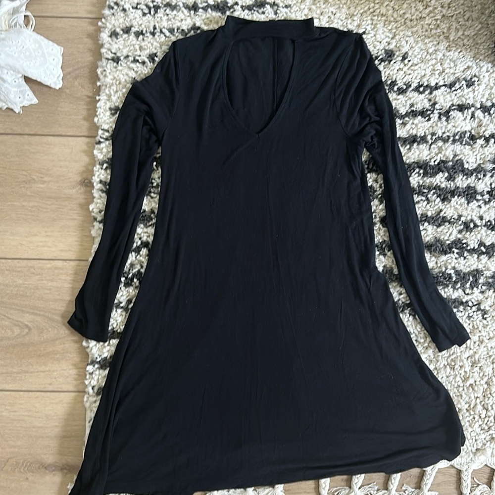 Black Express Long Sleeve Dress